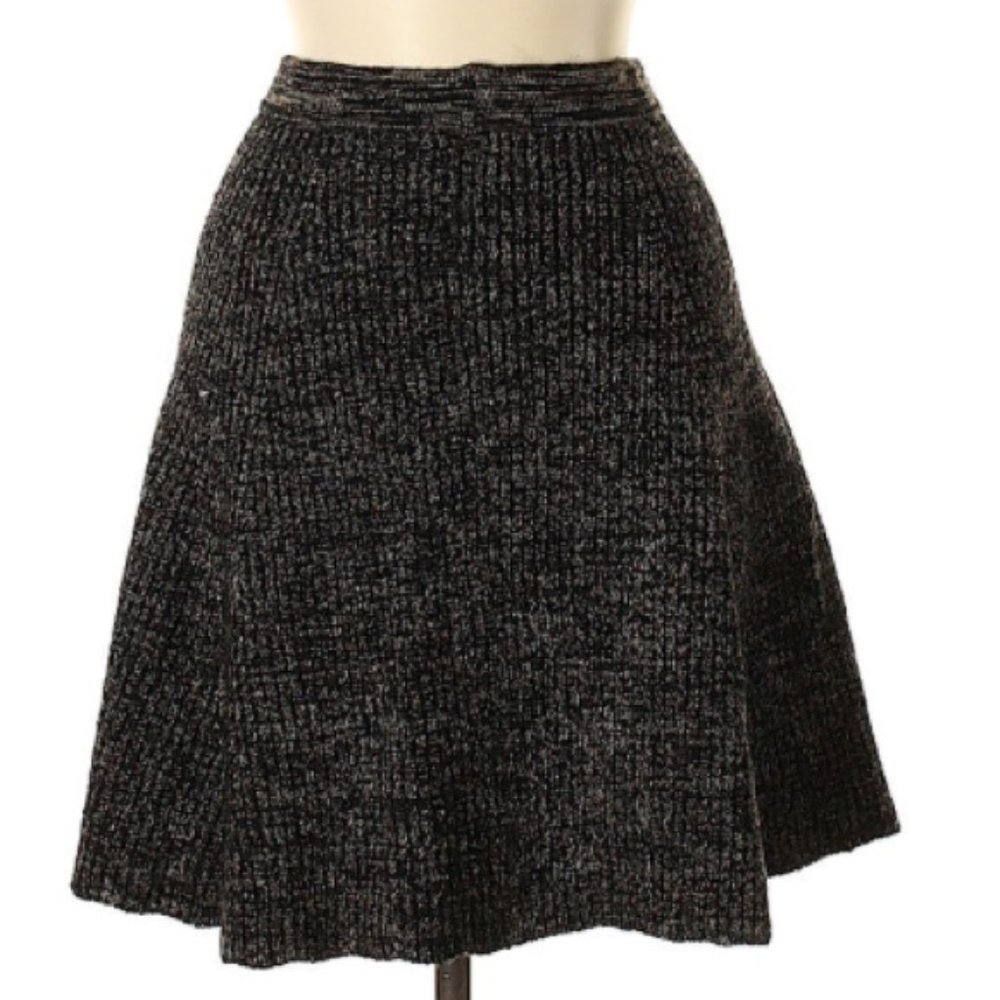 Adrienne Vittadini Wool Blend Flared Skirt Size M
